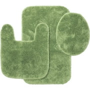 Better Homes and Gardens 3 Piece Bath Rug Set, Olive Burst
