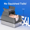 thumbnail image 7 of AUU XL Stainless Steel Cat Litter Box with Lid – 18" Deep for Large Cats, 180° Flip-Top, Odor Control, Leak-Proof, Includes Scoop, 7 of 7