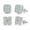 White Gold, variant on Cubic Zirconia Square Thread Stud Earrings Square Knot Stud Earrings Set, 2 Pair
