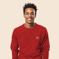 thumbnail image 4 of Dalix UFO Embroidered Fleece Crewneck Long Sleeve Sweatshirt Mens in Heather Red M Medium, 4 of 5