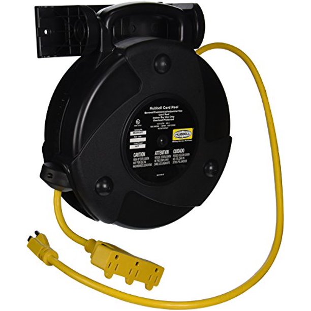 Hubbell Wiring Systems HBLC40123TT Commercial Cord Reel with Triple Tap