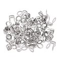 thumbnail image 3 of Uxcell 0.2'' Double Ring Ball Chain Connector Stainless Steel Silver Tone 50pcs, 3 of 5
