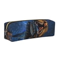 thumbnail image 1 of Balery Starry Night Charging Dinosaur Estuche de Lápices de Cuero Impreso, Estuche para Suministros de Arte, Estuche de Lápices con Cremallera, Estuche de Almacenamiento de Papelería, 1 of 7