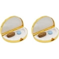 thumbnail image 4 of Set of 2 Semi Circular Pocket Purse Pill Box & Organizer With Dual Compartments (Gold Heart), 4 of 4