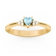 thumbnail image 2 of Birthstone Heart Ring with Shoulder Accents - Blue Topaz (December), 2 of 4