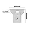 thumbnail image 3 of Wall Mount Phone Charging Station with Shelf, White Plastic Organizer for Outlet, Holds Cell Phone & Keys, Space Saving Design for Home Office and Bedroom Use,Vsgery, 3 of 6