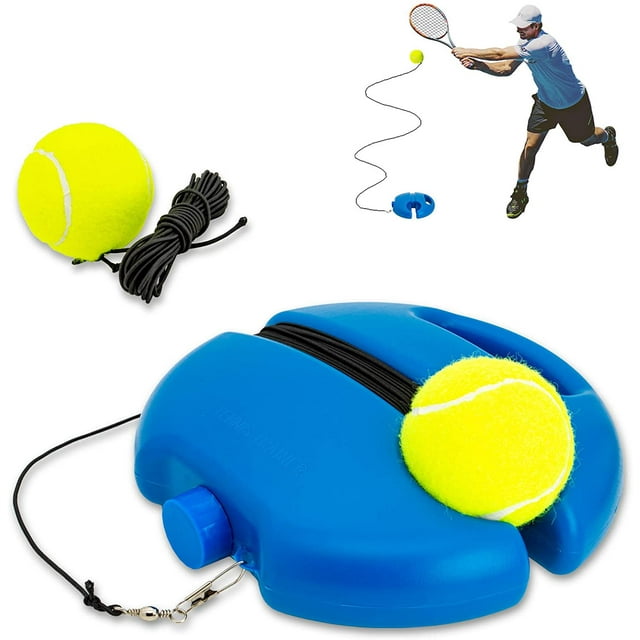 Tennis Trainer Rebound Ball, Solo Tennis Training Equipment for Self-Pracitce, Portable Tennis Training Tool, Tennis Rebounder Kit, Including 1 String Balls, Suitable for Beginners Sport Exercise