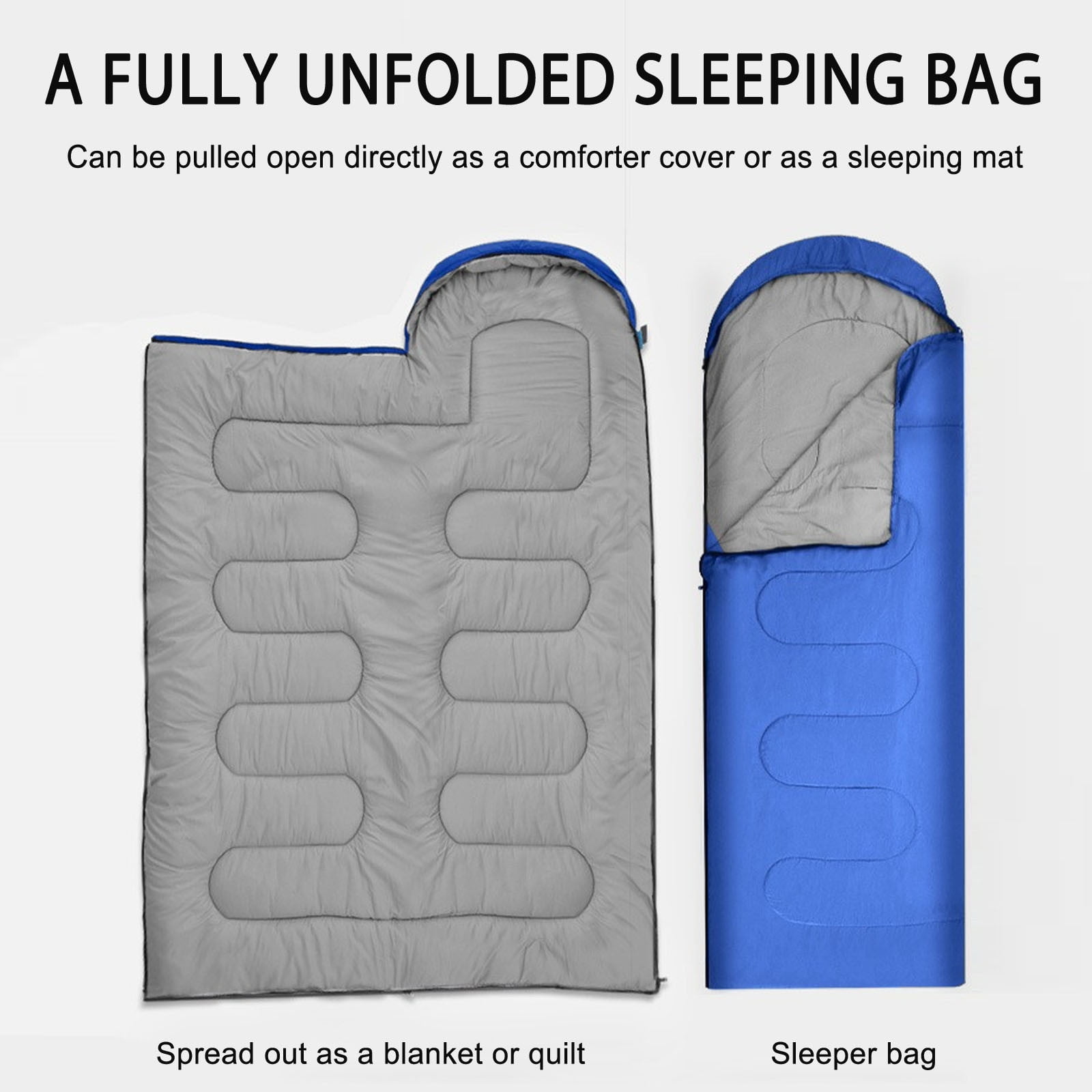 Deeceymbur Sleeping Bags Xl for Adults Men'S Large Wide Sleeping Bag for Camping, Backpacking, Warm and Cool Weather Outdoor Activities Blue