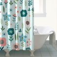 thumbnail image 4 of Waterproof Beautiful Colorful Floral Shower Curtain 72x72 Inch Boho Style Polyester Unique Shower Curtain for Bathroom Hotel Home Decor with 12 Plastic Hooks, 4 of 5