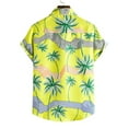 thumbnail image 4 of Leesechin Men's Hawaiian Shirts Big and Tall Party Shirts Short Sleeves Printed Button Down Summer Beach Shirts Tops on Clearance, 4 of 9