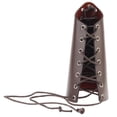 thumbnail image 1 of Brazalete de cuero PU ancho con cuerdas ajustables estilo caballero marrón, 1 of 7