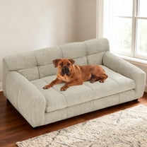 Jakoola 38" Pet Bed Couch, Big Dog Sofa for Medium and Large Dogs, 28.5" Seat Width, Beige