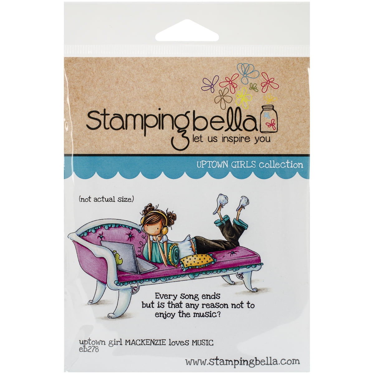 Cling Rubber Stamp Set ISABELLE LOVES ICE CREAM Stamping Bella Uptown Girls
