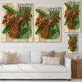 thumbnail image 4 of Designart 'Flowers Retro II' Farmhouse Print on Natural Pine Wood, 4 of 5