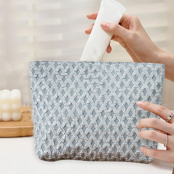 Neceser de viaje impermeable,organizador portátil de cosméticos con cremallera,bolsa para estudiantes,papelería,maquillaje,esenciales