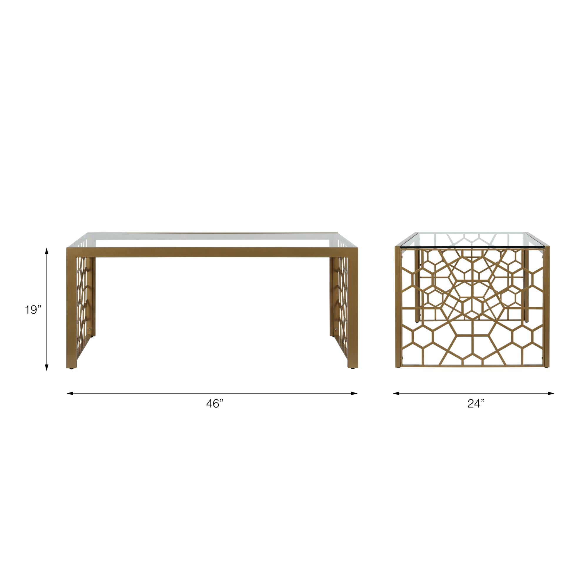 juliette coffee table gold