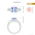 thumbnail image 4 of Angara Natural 2.25 Ct. Tanzanite with Diamond Classic Ring in 14K White Gold for Women (Ring Size: 12), 4 of 9