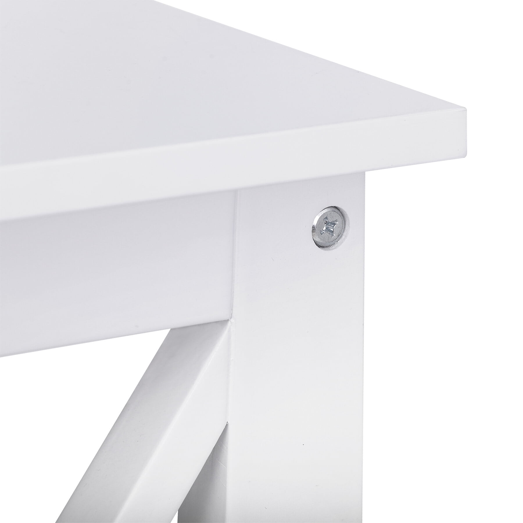 ZENSTYLE MDF 3 Tier X-Design End Table Rack, White