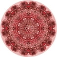 thumbnail image 1 of Ahgly Company Machine Washable Indoor Round Transitional Light Coral Pink Area Rugs, 3' Round, 1 of 7