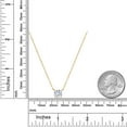 thumbnail image 6 of Gem Stone King 14K Yellow Gold White Moissanite Pendant Necklace | 1.00 Cttw | Round 6.5MM | Gold Necklace for Women | With 18 inch 14K Gold Heart Chain, 6 of 6