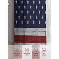 thumbnail image 3 of Red American Flag Sheer Curtains 84 Inch Length 2 Panels Set, Semi Transparent Voile Rod Pocket Curtains for Living Dining Room Bedroom Drapes White Stripe Vintage US Flag Starts, 3 of 6