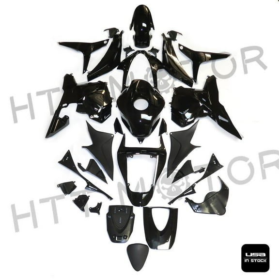 Painted Vivid Black Fairing Set Honda CBR600RR 2009-2010 F5 ABS Bodywork Kit