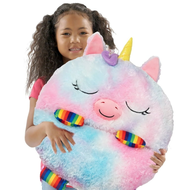 a rain bow slppeing bag for kidsin a uncon Happy Nappers: Pillow & Sleepy Sack: Large - Rainbow Unicorn