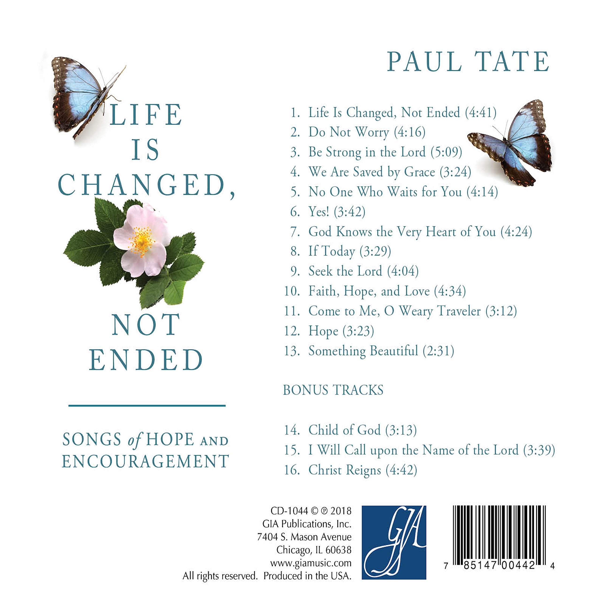 Tate,Paul / Murray,Shirley Erena - Life Is Changed Not Ended - Music & Performance - CD