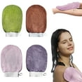 thumbnail image 1 of Guantes exfoliantes, guantes exfoliantes profundos para exfoliación corporal, guantes exfoliantes para ducha, para mujeres, hombres y niños, para ducha, baño, spa, masajes (morado, rosa,, 1 of 7