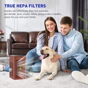 Air Purifiers For Bedroom H13 True Hepa Filter High-end Wooden Air Purifiers For All Home Scenes Large Room | 1000 Sq. Ft. Coverage 3-Level Fan Speeds Ultra-Quiet Removes 99.9% Of Particles, Walnut