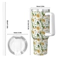 thumbnail image 4 of Lsque Watercolor Bright Sunflowers Pattern 40 OZ Ice Bully Cup with Handle and Straw, Double Wall Stainless Steel Tumbler Travel Coffee Cup with Lid for Christmas Present, 4 of 8
