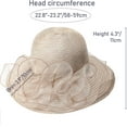 thumbnail image 5 of LinYooLi Women Organza Derby Sun Hat,Kentucky Fascinator Cocktail Tea Party Hat Flower Church Wedding Bridal Straw Caps, 5 of 7