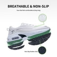 thumbnail image 5 of Womens Arch Support Walking Shoes|Tennis Running Shoes|Orthotic Cushioning Sneakers for Plantar Fasciitis Foot Heel Pain Relief CreamWhite Size 7.5, 5 of 6