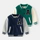 thumbnail image 3 of Chaqueta cálida de béisbol de otoño para niños Jersey de béisbol de terciopelo informal Chaqueta informal holgada y cómoda, 3 of 6