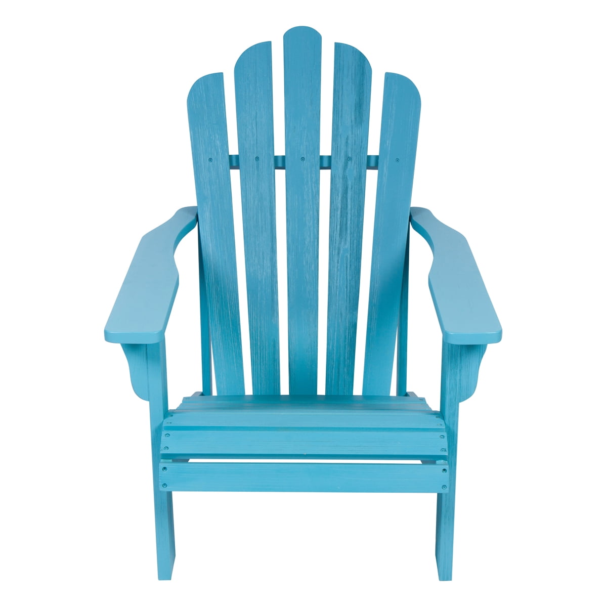 Shine Company Traditional Cedar Wood Patio Porch Adirondack Chair in Blue