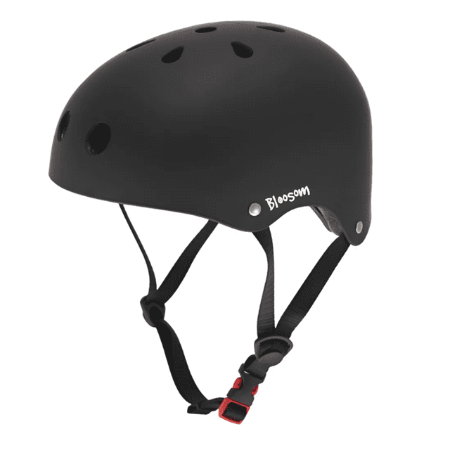Casco De Bicicleta Bloosom Patineta Para Niños Y Adultos Exterior Negro M-L