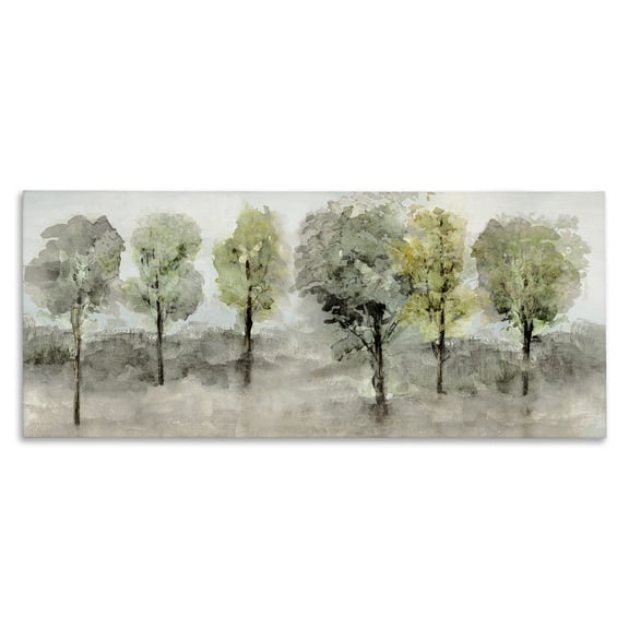 Stupell Industries Contemporary Splashed Watercolor Trees Canvas Art, 24 x 10, by Val Rhodes
