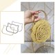 thumbnail image 4 of Uxcell 6Pcs Asa de Bolso de Metal, Anillo de Hebilla de Mano de Cabeza de Gato Reemplazo para Accesorios de Hardware de Bolsa Tejida Hecha a Mano, Oro/Metal Gun/Plata, 4 of 5