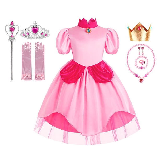 Vestidos de princesa melocotón para niñas, disfraz de fiesta de cumpleaños, ropa de escenario para niños, trajes de Carnaval rosa zhangyuxiang unisex