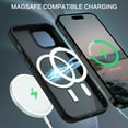 thumbnail image 6 of DOMAVER Magnetic iPhone 14 Plus Case / iPhone 15 Plus Case (6.7") - Slim Fit Matte Translucent Cover | MagSafe Compatible | Shockproof Anti-Yellowing | Black, 6 of 10