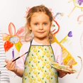 thumbnail image 2 of Yellow Lemon Fruit Leaves Beige Pattern Kids Aprons for Girls and Boys,Adjustable Neck Strap Toddler Aprons for Kids Cooking Baking, 2 of 6