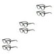 thumbnail image 4 of Qarigey 2 uds ojo de gato gafas de moda lentes transparentes mujeres filtro de luz gafas curvadas espejo pierna para negro Type1 NO1, 4 of 6