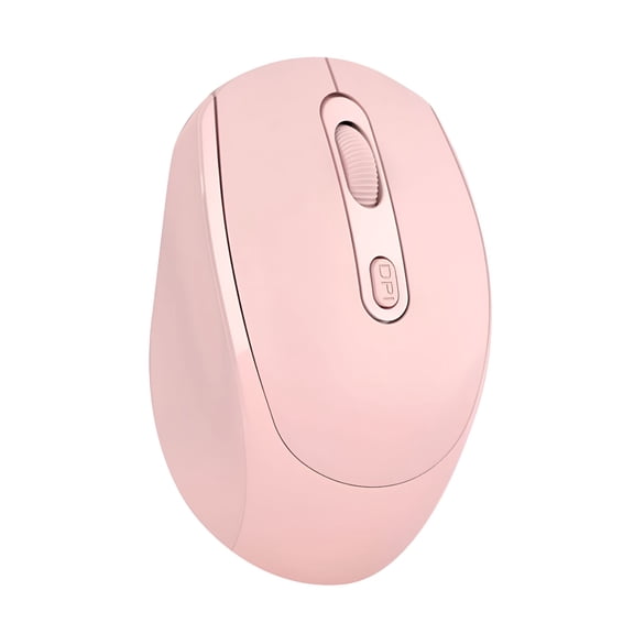 GJX Wireless Mouse 2.4GHz Wireless Bluetooth 5.1 Mode Gaming Mouse Wireless Optical USB Gaming Mouse 1600DPI Rechargeable Mute Mice Pink