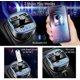 thumbnail image 1 of Transmisor FM Bluetooth para coche, coche de radio inalámbrico con luz de anillo ambiental azul, 1 of 2