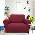 thumbnail image 1 of PiccoCasa Stretch Sofa Slipcover Washable Furniture Covers for Dogs Burgundy Small, 1 of 7