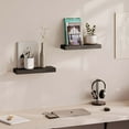 thumbnail image 3 of Ballucci 16" Floating Shelves for Wall, 2-Pack with Invisible Brackets, 6" Deep, Black, 3 of 8