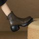 thumbnail image 3 of Botas cortas para mujer, invierno 2024, nuevas botas de cuero genuino con suela gruesa, estilo británico, cómodas botas de moda, zapatos informales para caminar en la calle, 3 of 5
