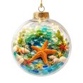 thumbnail image 6 of PLPPYFS Christmas Sea Themed Lighted Hanging Ornament Ball, Underwater Sea Animal Printed LED Glowing Bauble Design Holiday Hanging Decoration for Xmas Tree Window Home Party Gift, 6 of 6