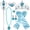 Blue, variant on Halloween Princess Dress Costume, Halloween Fancy Dress Party Cosplay Costumes for Teens One Size