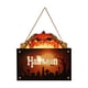 thumbnail image 1 of Halloween Hanging LED Decoration Ghost Wall Signs Wooden Door Hanging, 1 of 6
